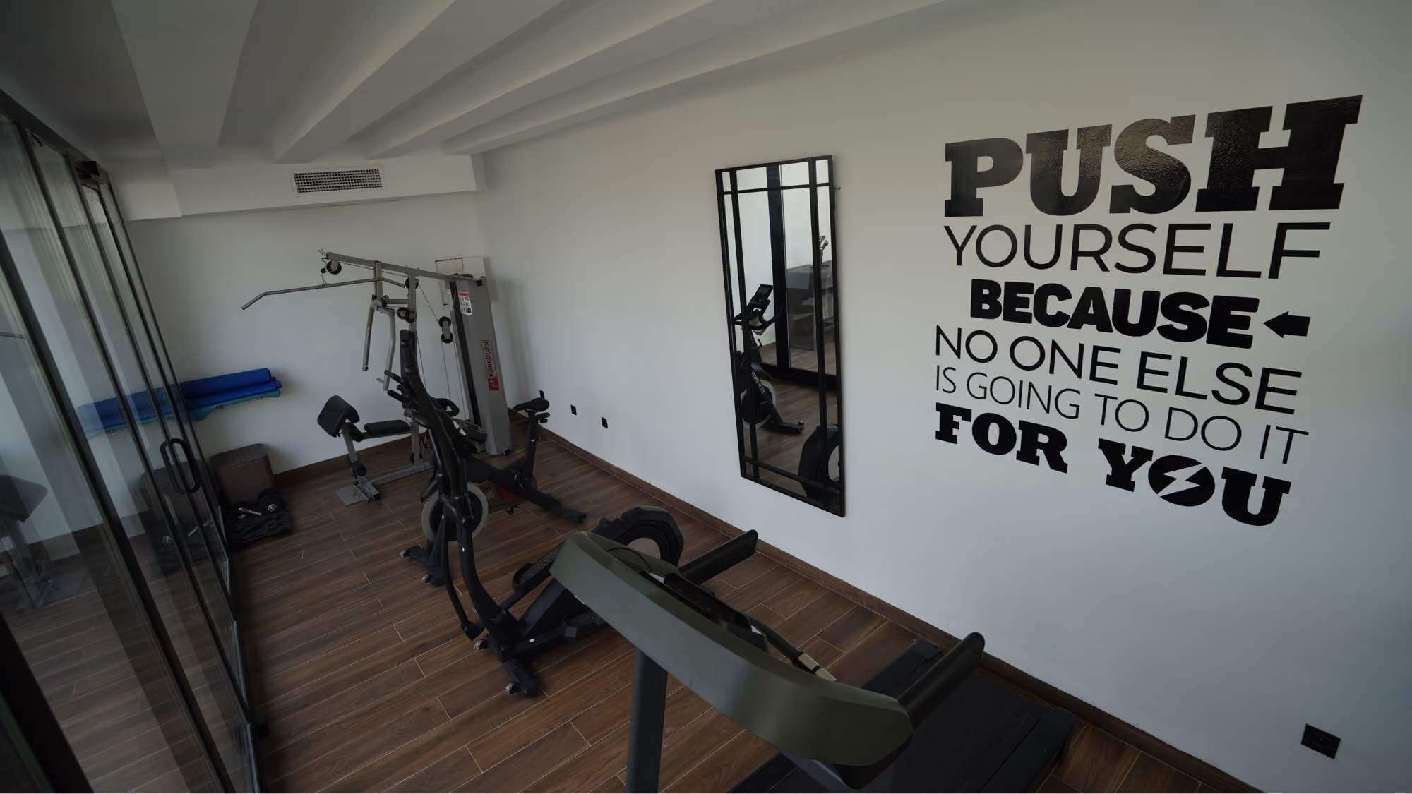 Gym with equipment