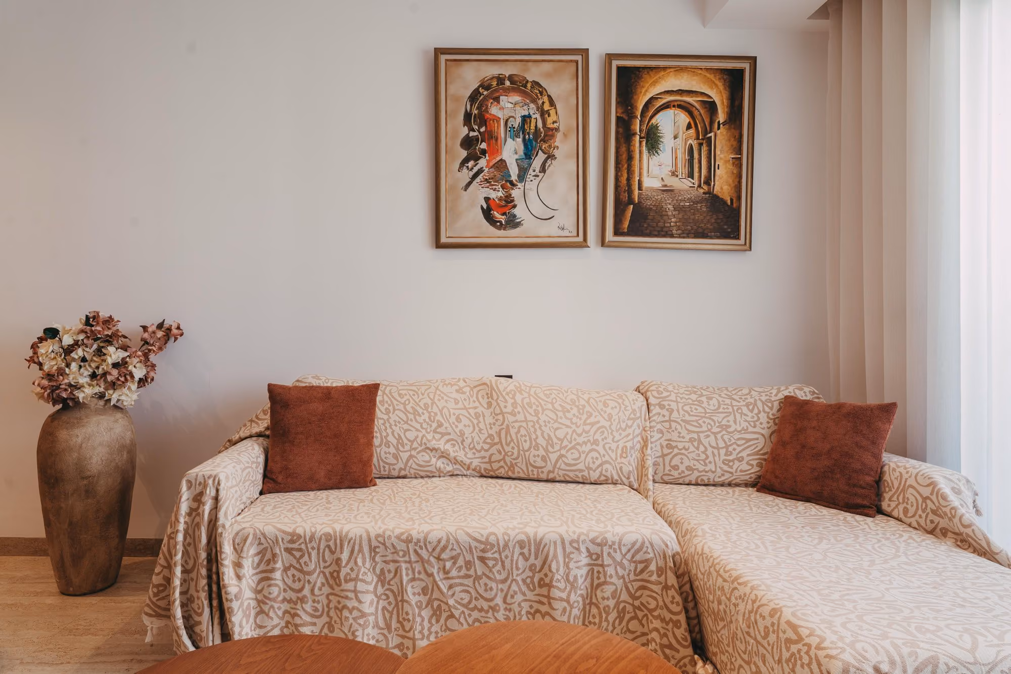 Lounge with Tunisian art