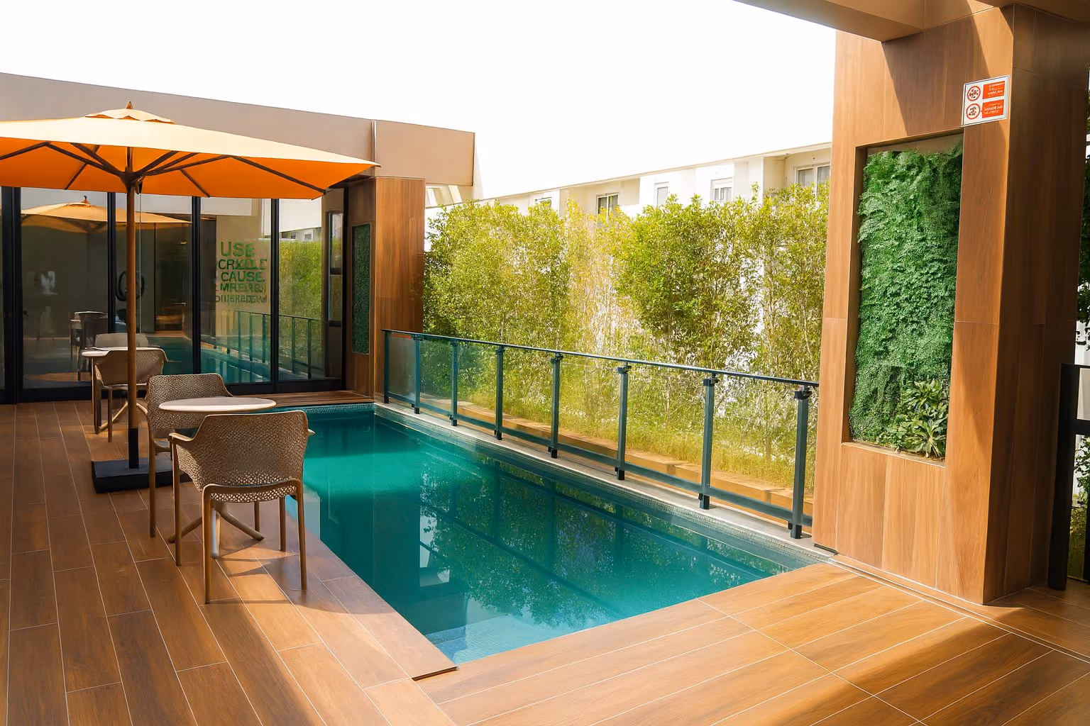 Private rooftop pool